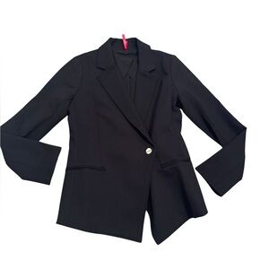 NWOT SPANX The Perfect Asymmetrical Ponte Blazer Jacket 20773R Black Medium Work